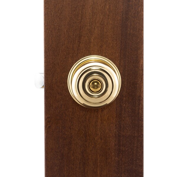 Colonial Knob Privacy Function, Polished Brass